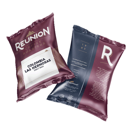 Reunion Coffee Roasters Colombia Las Hermosas, 2.5 oz Fraction Packs, PK24 PK PR40005